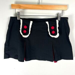 Threads Pleated Micro Mini Skirt S Y2K Mall Goth Punk Emo Harajuku Retro Mod